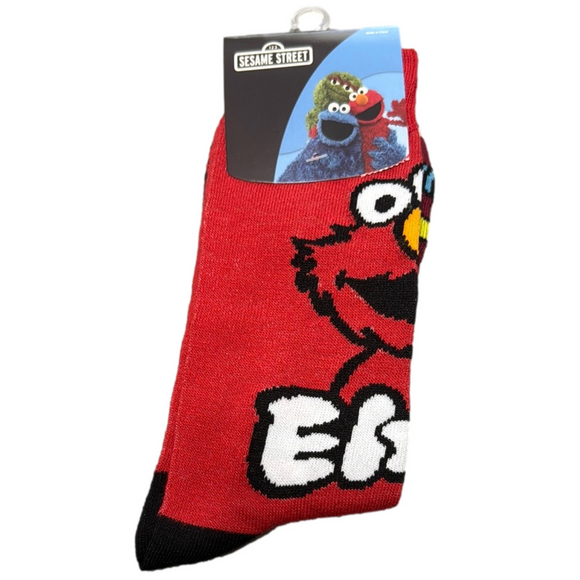 3/$18 Sesame Street Elmo Red Casual Socks NWT - Picture 1 of 2
